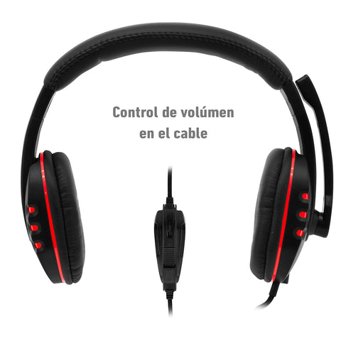 Auriculares gaming con microfono phoenix prohydra led con cable