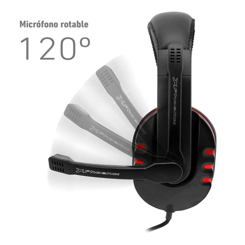 Auriculares gaming con microfono phoenix prohydra led con cable