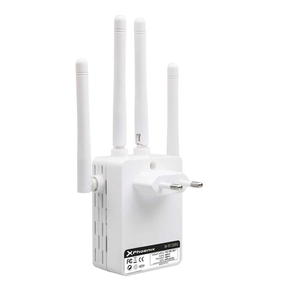 Repetidor extensor wifi cuatro antenas 5ghz dual band phoenix