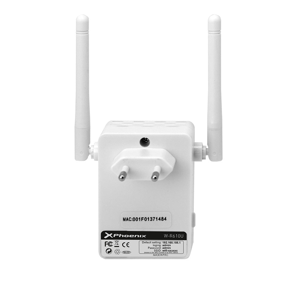 Repetidor extensor de red wifi 300mbps phoenix phw - r610u