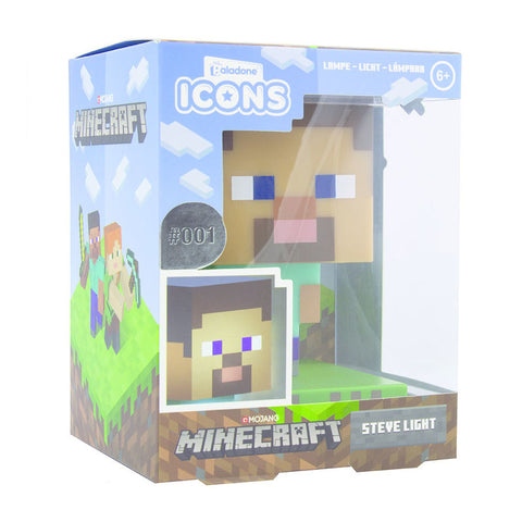 Lampara paladone icon minecraft steve