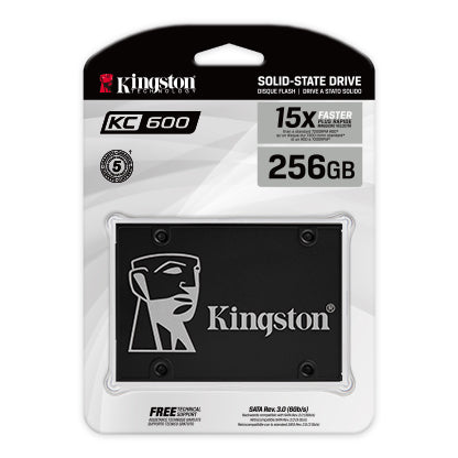 Disco duro interno ssd kingston kc600 256gb 2.5pulgadas sata 6gb - s