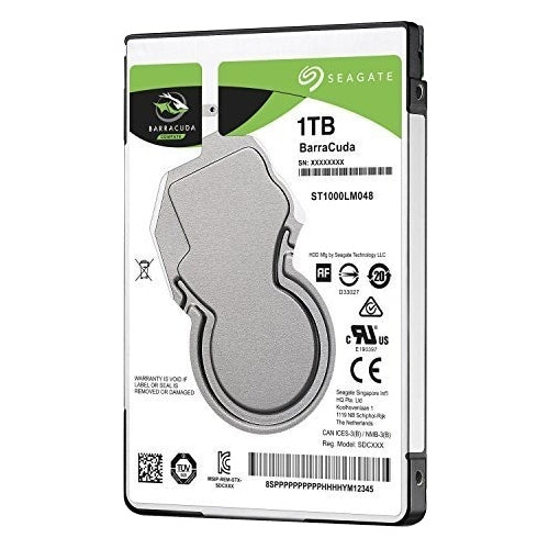 Disco duro interno hdd seagate barracuda st1000lm048 1tb 2.5pulgadas sata 7mm  5400rpm  buffer 128mb