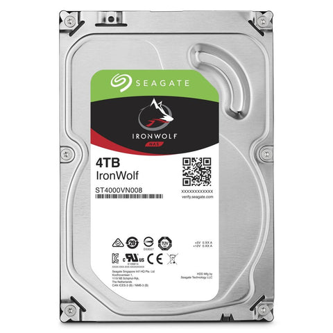 Disco duro interno hdd seagate ironwolf nas st4000vn008 4tb 3.5pulgadas 5900rpm -  64mb -  sata 600