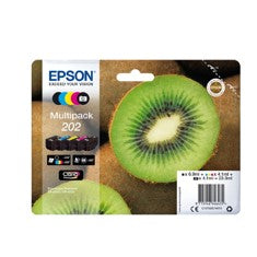 Multipack cartucho tinta epson 202 c13t02e74010 5 colores claria kiwi