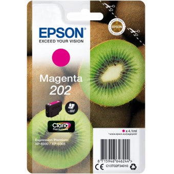 Cartucho tinta epson c13t02f34010 singlepack magenta 202 claria premium ink xp - 6000 - xp - 6005 - kiwi