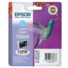 Cartucho tinta epson t0805 cian claro 7.4ml stylus photo r265 -  360 -  rx560 -  colibri