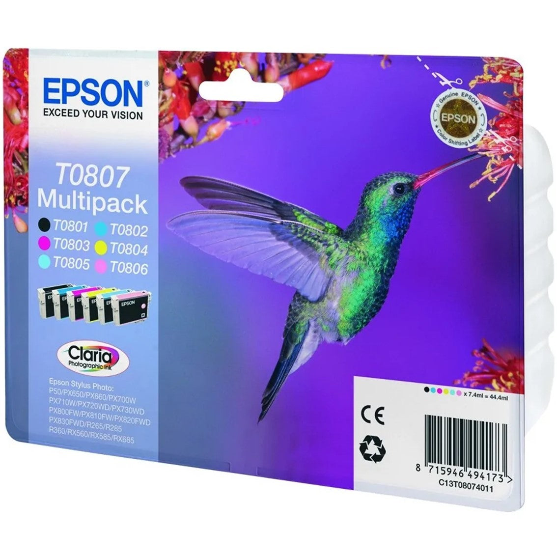 Multipack tinta epson t08074 t080140+240+340+440 +540+640 -  colibri