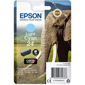 Cartucho tinta epson c13t24254012 cian claro elefante