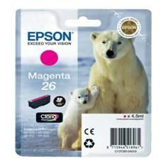 Cartucho tinta epson t261340 magenta photo 26 xp - 600 - 605 - 700 - 800 -  oso polar