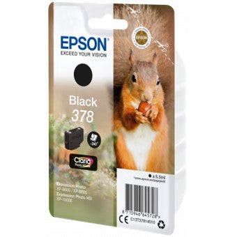 Cartucho tinta epson c13t37814010 singlepack negro 378 claria photo hd ink xp - 8500 ardilla