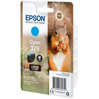 Cartucho tinta epson c13t37824010 singlepack cian 378 claria photo hd ink xp - 8500 ardilla