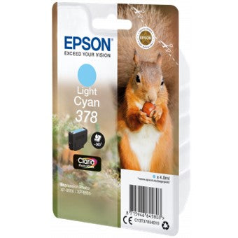 Cartucho tinta epson c13t37854010 singlepack light cyan 378 claria photo hd ink xp - 8500 ardilla