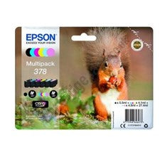 Multipack cartucho tinta epson 378 c13t37884010 6 colores foto claria 378 ardilla