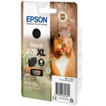 Cartucho tinta epson c13t37914010 singlepack negro 378xl claria photo hd ink ardilla