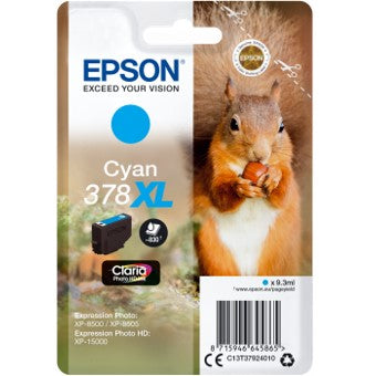 Cartucho tinta epson c13t37924010 singlepack cian 378xl claria photo hd ink ardilla