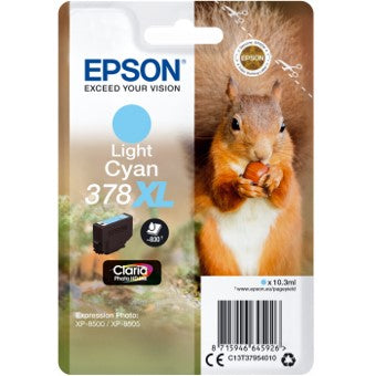 Cartucho tinta epson c13t37954010 singlepack light cyan 378xl claria photo hd ink ardilla