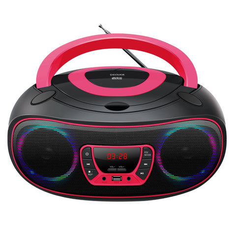 Radio denver tcl - 212 rosa -  reproductor cd -  usb -  bluetooth