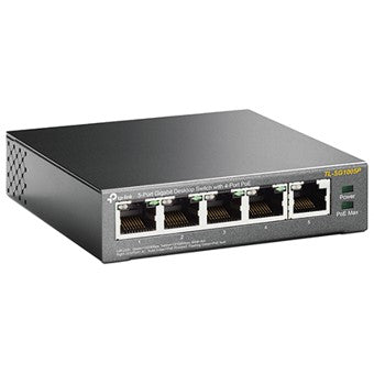 Switch 5 puertos 10 - 100 - 1000 4 ptos poe 56w tp - link